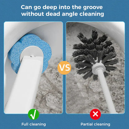 Disposable Toilet Brush, Toilet Bowl Wand Holder Set with 24PCS Wall-Mount Scrubbing Toilet Brush Bathroom Cleaning Kit