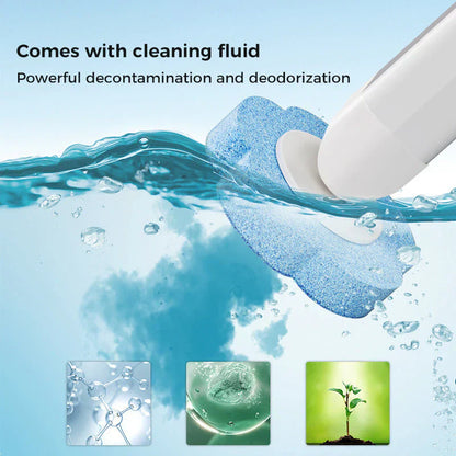 Disposable Toilet Brush, Toilet Bowl Wand Holder Set with 24PCS Wall-Mount Scrubbing Toilet Brush Bathroom Cleaning Kit