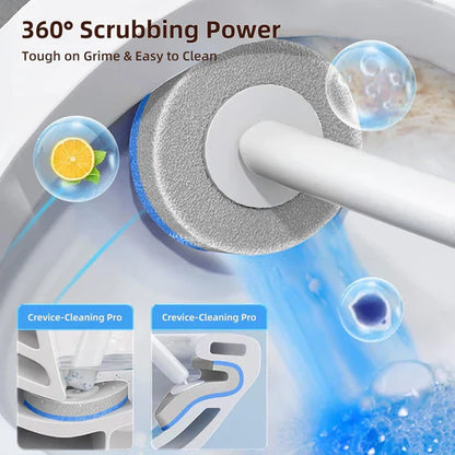 Disposable Toilet Brush, Toilet Bowl Wand Holder Set with 24PCS Wall-Mount Scrubbing Toilet Brush Bathroom Cleaning Kit
