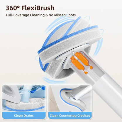 Disposable Toilet Brush, Toilet Bowl Wand Holder Set with 24PCS Wall-Mount Scrubbing Toilet Brush Bathroom Cleaning Kit